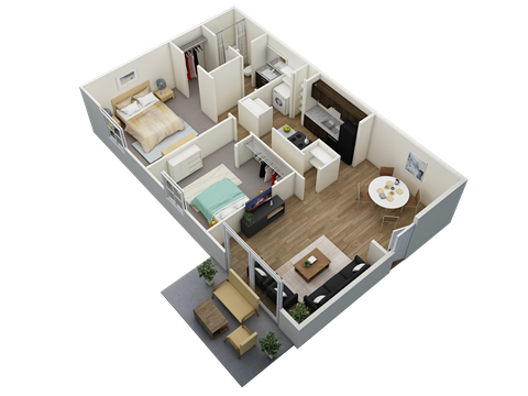 bedroom floor plan an illustration of the lasalle apartments in lasalle, oh